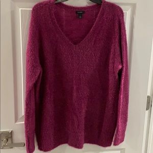 Halogen Fuscia Purple Metallic Sweater L